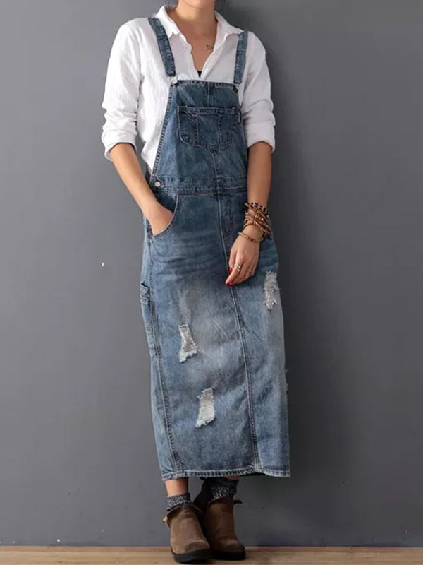 Evelyn/ Retro Denim Jumpsuit