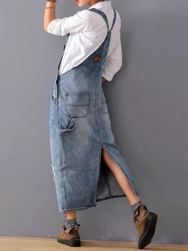 Evelyn/ Retro Denim Jumpsuit