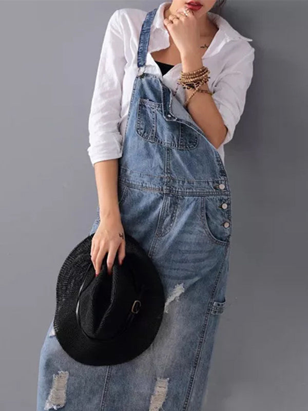 Evelyn/ Retro Denim Jumpsuit