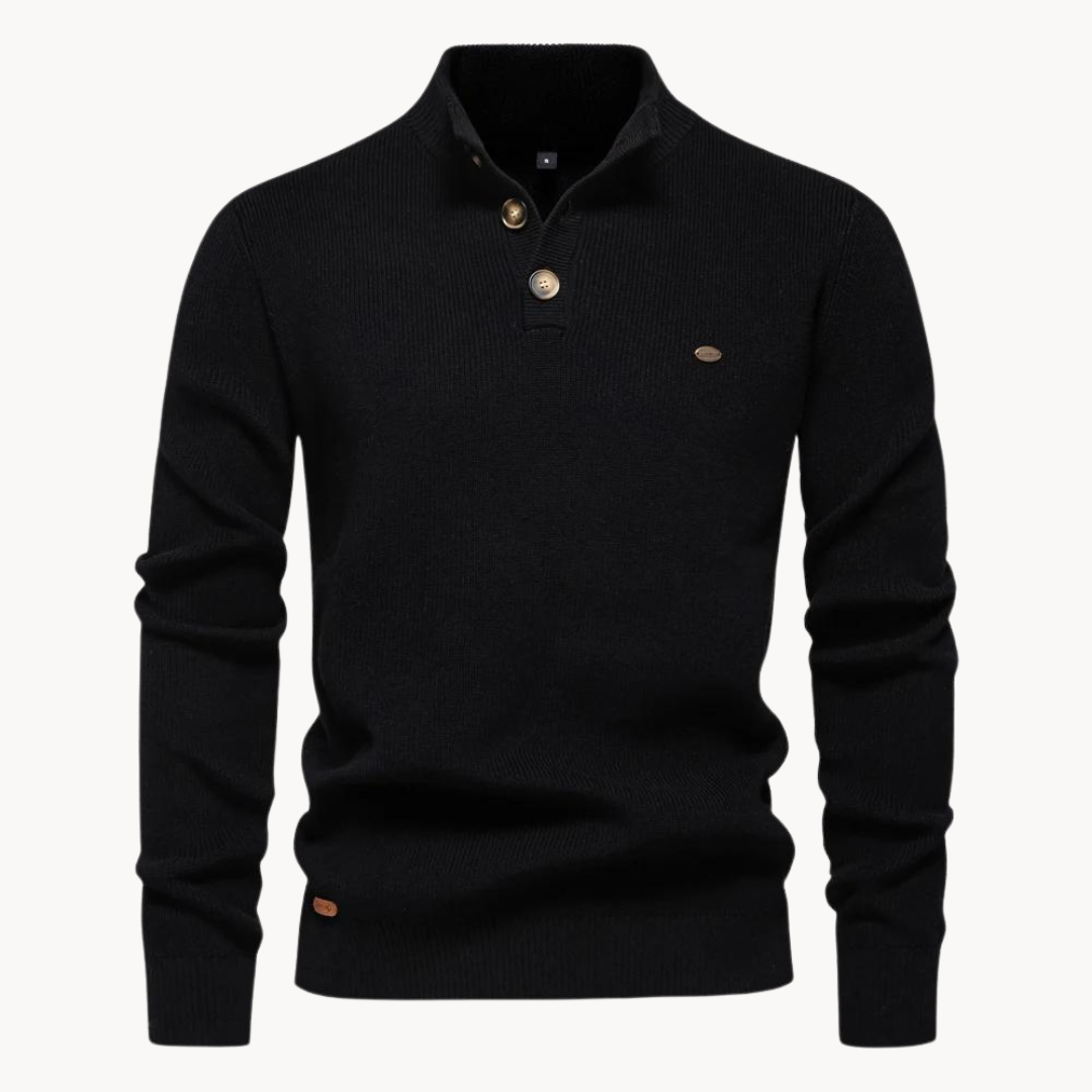 Ashton Button Mockneck Sweater