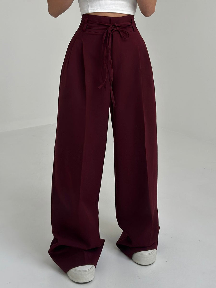 Colette - High-Waisted Pants with Wide Legs