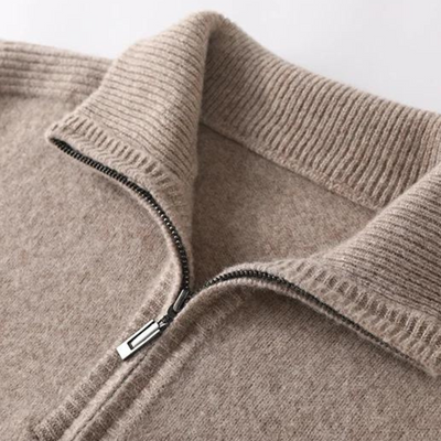 Merino Wool Quarter Zip Sweater