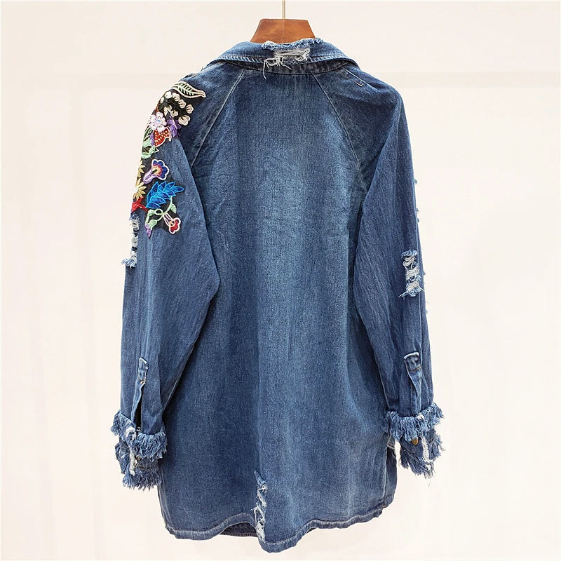 Isla/Flower Embroidery Jacket