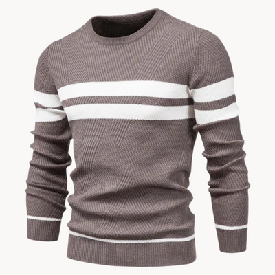 Zander Field Stripe Cotton Crewneck