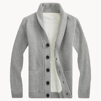 Nathan Fleece Shawl Collar Cardigan