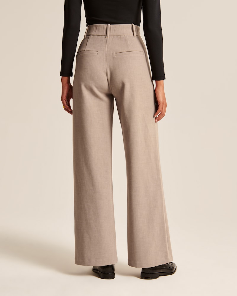 Ella | Taupe Wide-Leg Pants