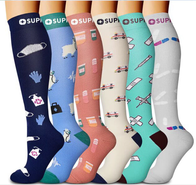 Evie Compression Socks 6 Pairs (15-20mmHg) For Ultimate Support