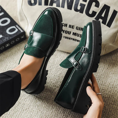 Jacob | Elegant Two-Buckle Leather Loafers