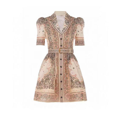 Sienna/ Paisley Belted Midi Dress