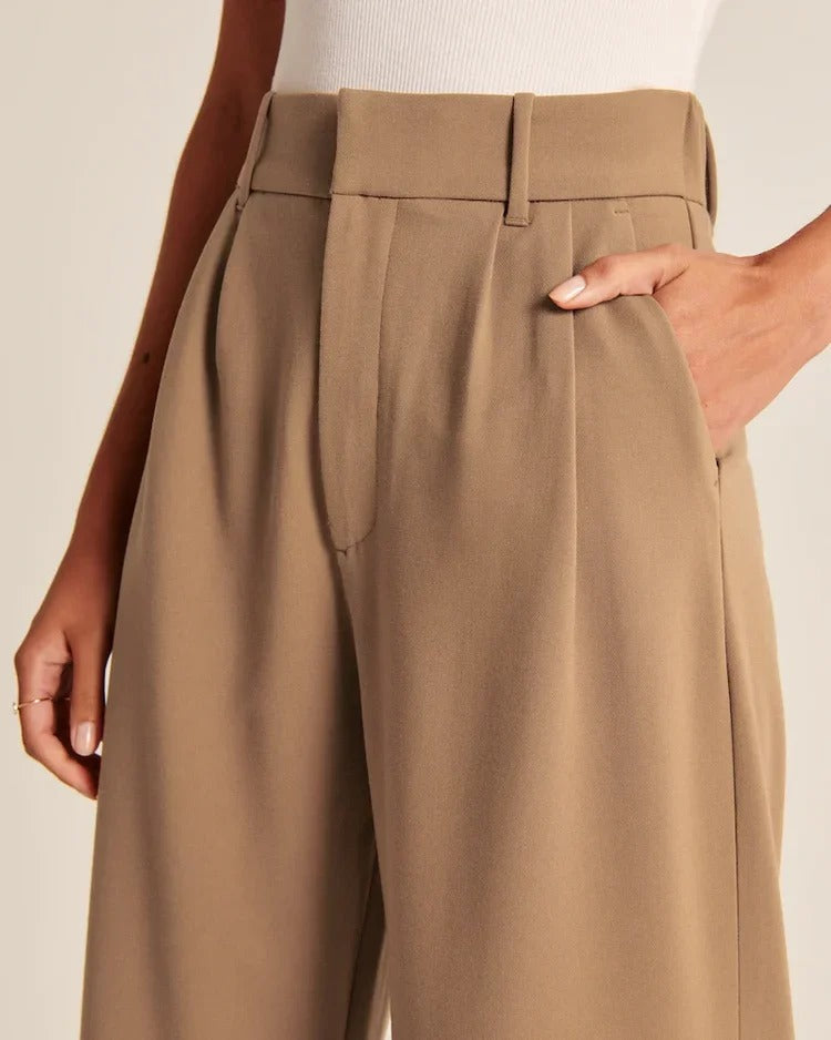 Zoe | Brown Wide-Leg Pants