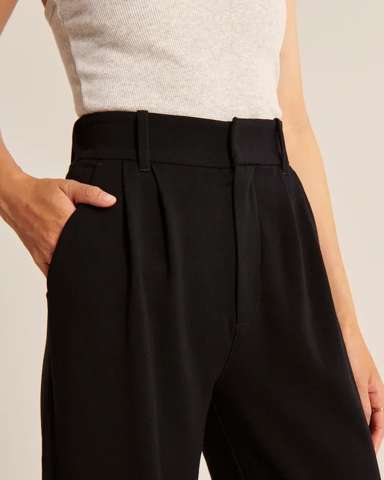 Lila | Black Wide-Leg Pants