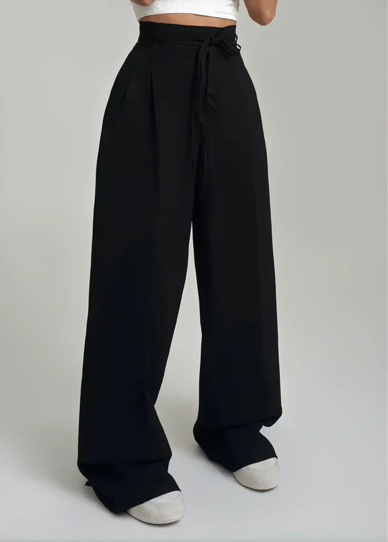 Colette - High-Waisted Pants with Wide Legs