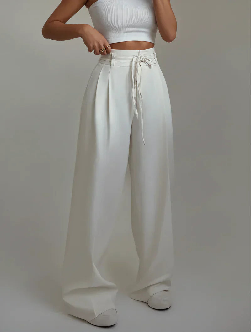 Colette - High-Waisted Pants with Wide Legs
