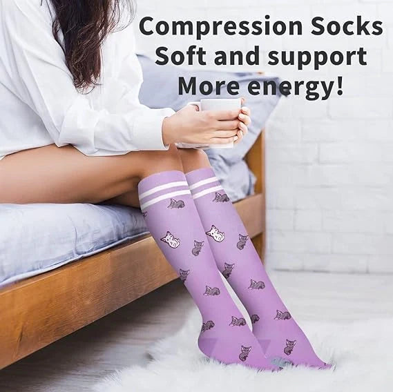 Evie Compression Socks 6 Pairs (15-20mmHg) For Ultimate Support