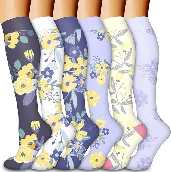 Evie Compression Socks 6 Pairs (15-20mmHg) For Ultimate Support